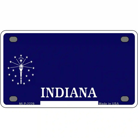 Indiana Novelty State Blank Metal License Plate 4" x 2.2" (MLP)