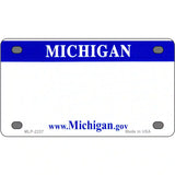 Michigan Blue Blank Novelty Metal License Plate 4" x 2.2" (MLP)