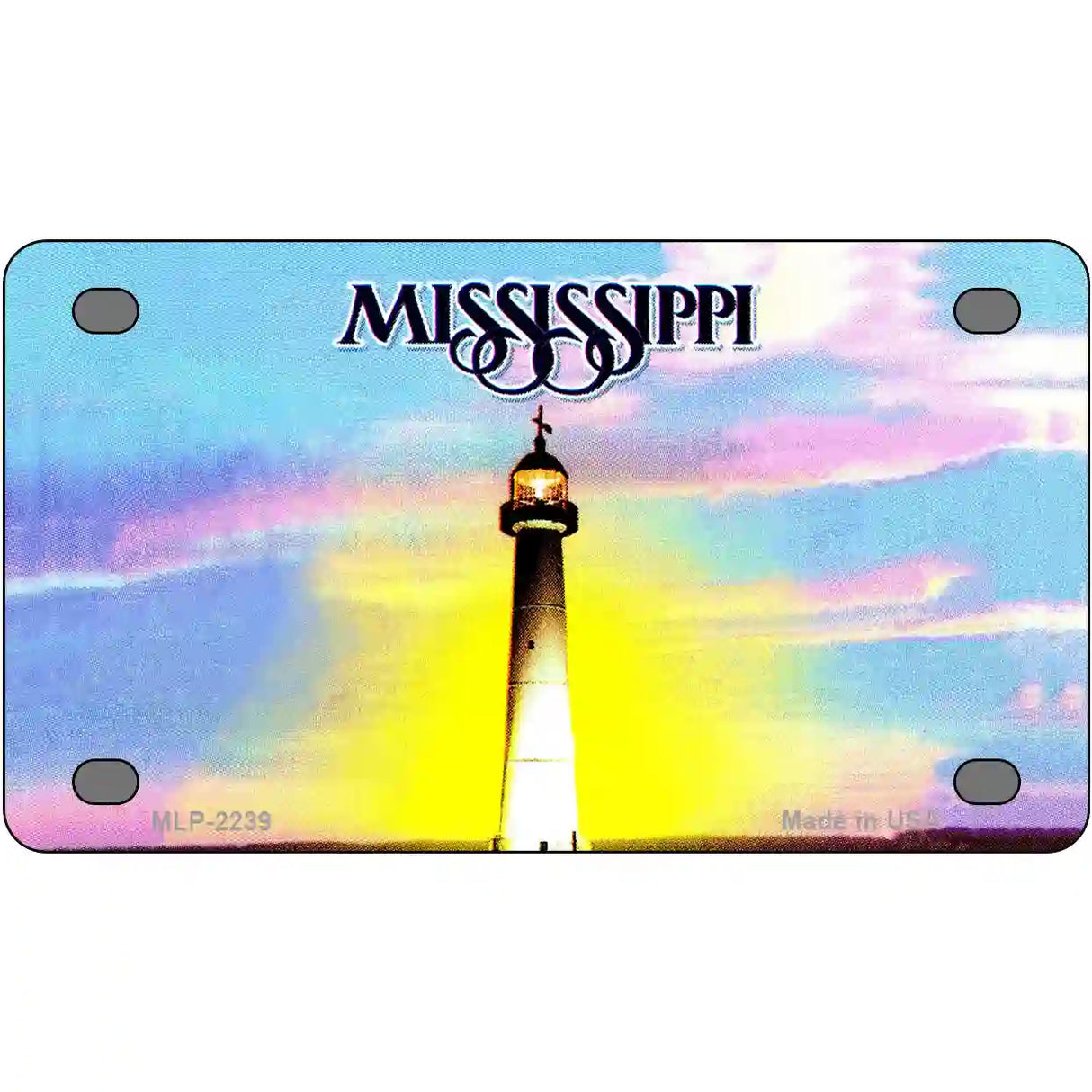 Mississippi Novelty State Blank Metal License Plate 4" x 2.2" (MLP)