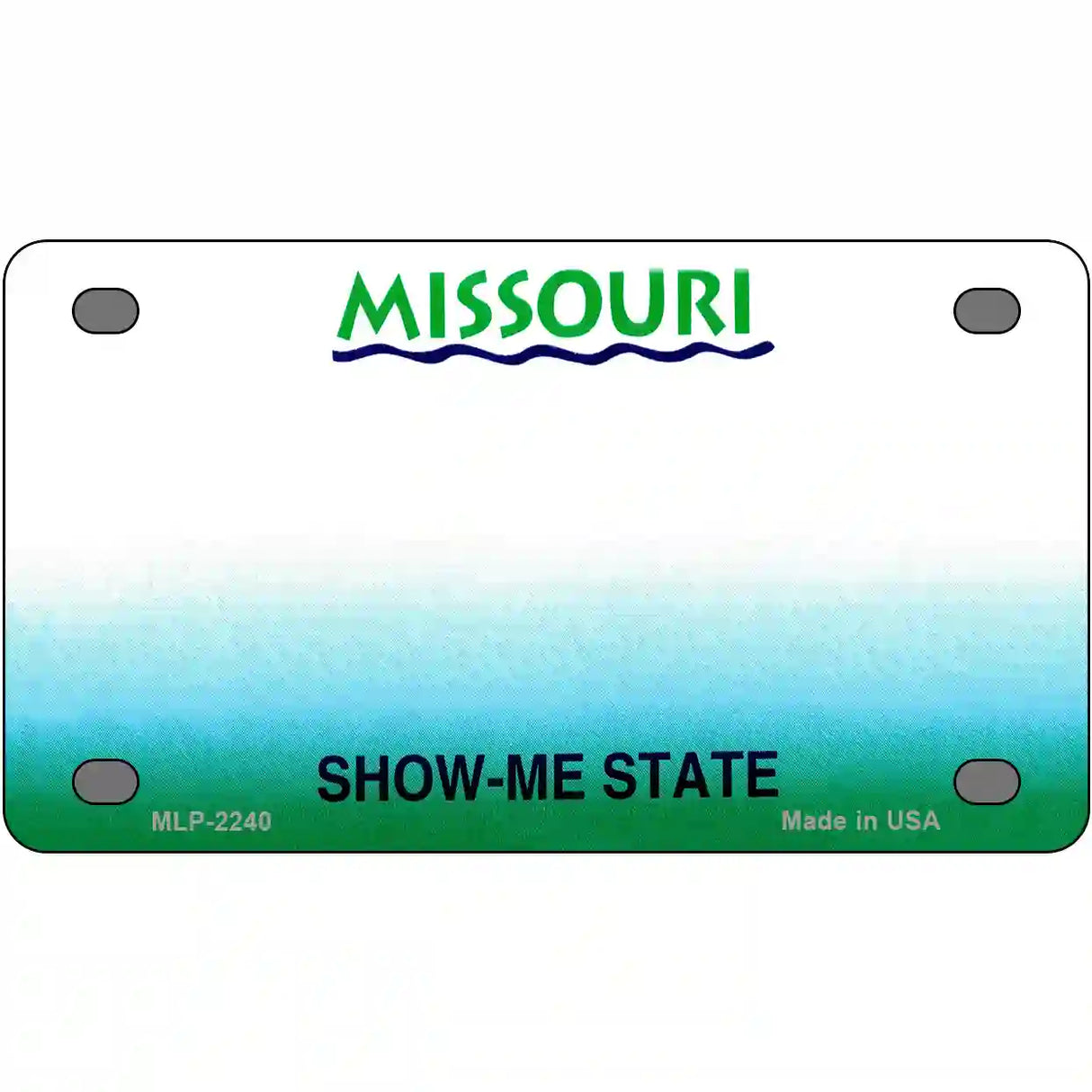 Missouri Novelty State Blank Metal License Plate 4" x 2.2" (MLP)