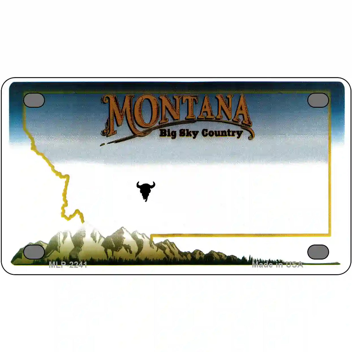 Montana Novelty State Blank Metal License Plate 4" x 2.2" (MLP)