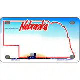 Nebraska Novelty State Blank Metal License Plate 4" x 2.2" (MLP)