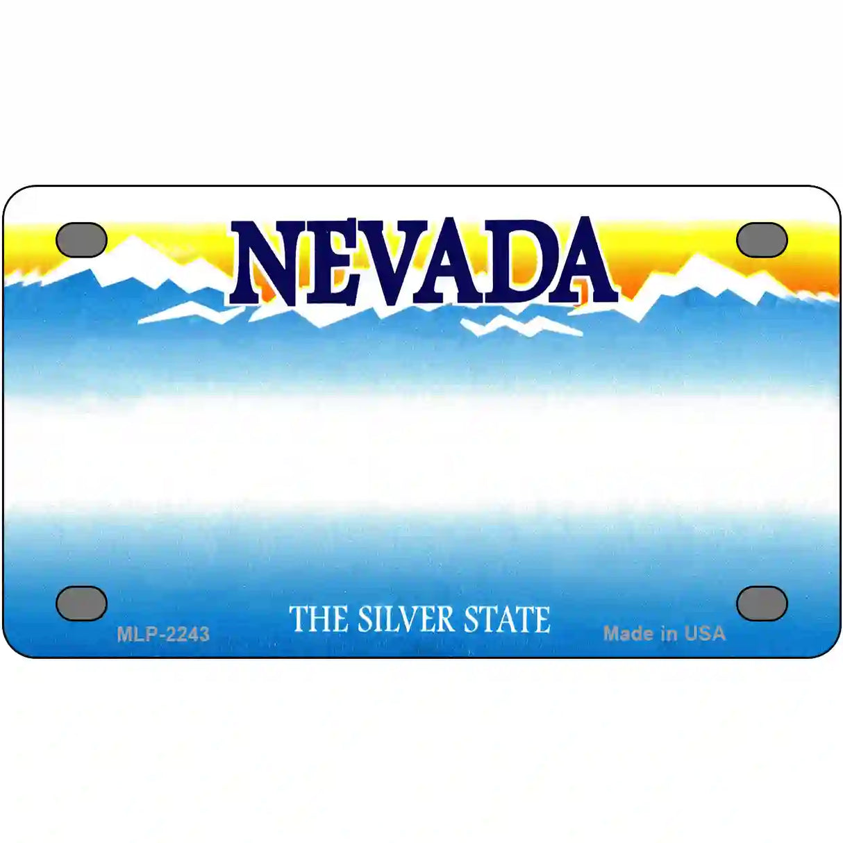 Nevada Novelty State Blank Metal License Plate 4" x 2.2" (MLP)