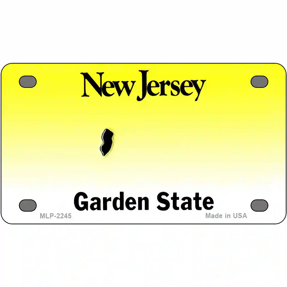 New Jersey Novelty State Blank Metal License Plate 4" x 2.2" (MLP)