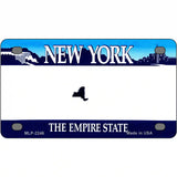 New York State Novelty State Blank Metal License Plate 4" x 2.2" (MLP)