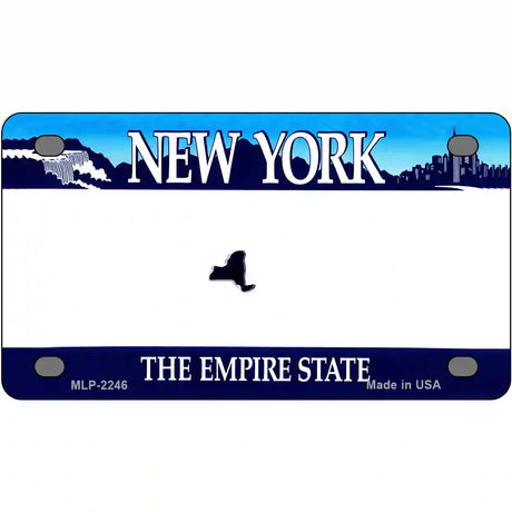 New York State Novelty State Blank Metal License Plate 4" x 2.2" (MLP)