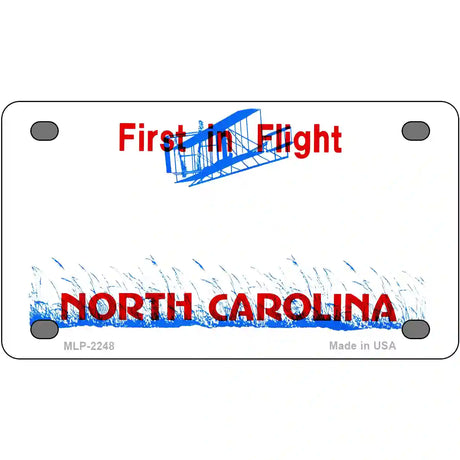 North Carolina Novelty State Blank Metal License Plate 4" x 2.2" (MLP)