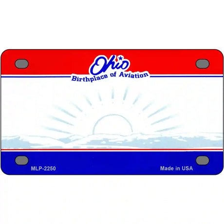 Ohio Novelty State Blank Metal License Plate 4" x 2.2" (MLP)