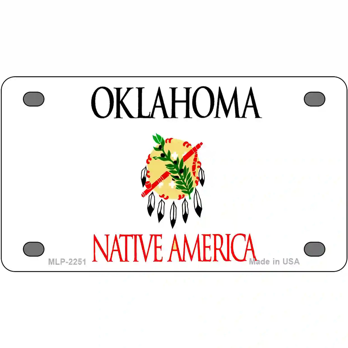 Oklahoma Novelty State Blank Metal License Plate 4" x 2.2" (MLP)