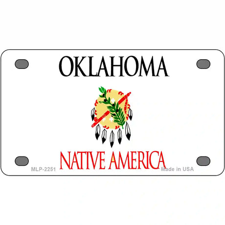 Oklahoma Novelty State Blank Metal License Plate 4" x 2.2" (MLP)