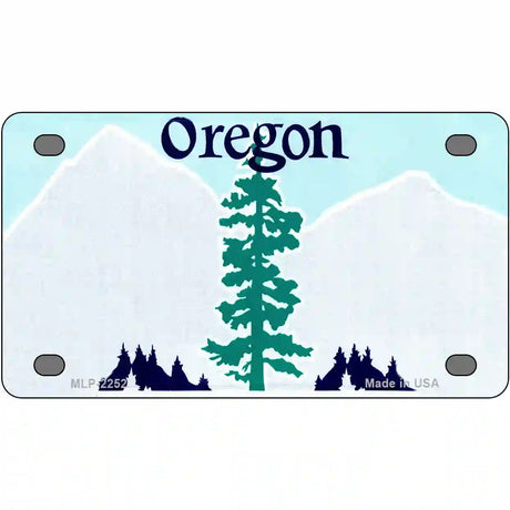 Oregon Novelty State Blank Metal License Plate 4" x 2.2" (MLP)