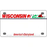 Wisconsin Novelty State Blank Metal License Plate 4" x 2.2" (MLP)