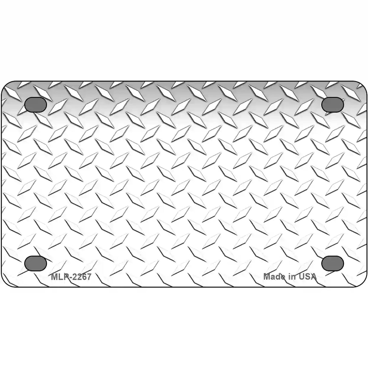 Diamond White Metal Novelty License Plate 4" x 2.2" (MLP)