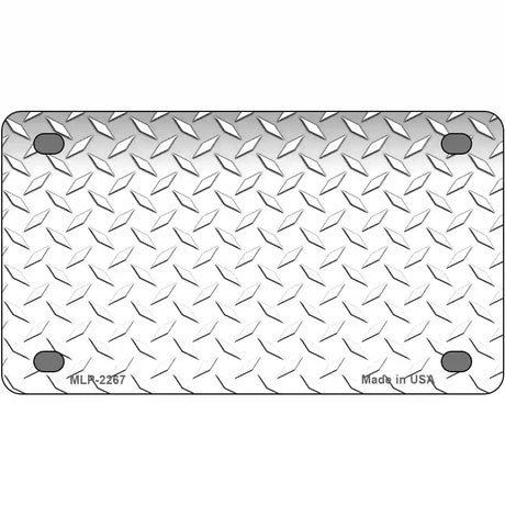 Diamond White Metal Novelty License Plate 4" x 2.2" (MLP)