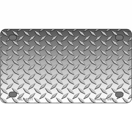 Diamond Silver Metal Novelty License Plate 4" x 2.2" (MLP)