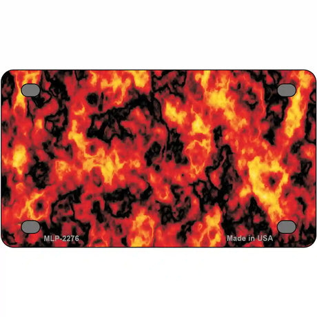 Fire Explosion Metal Novelty License Plate 4" x 2.2" (MLP)