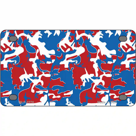 Patriotic Camouflage Metal Novelty License Plate 4" x 2.2" (MLP)