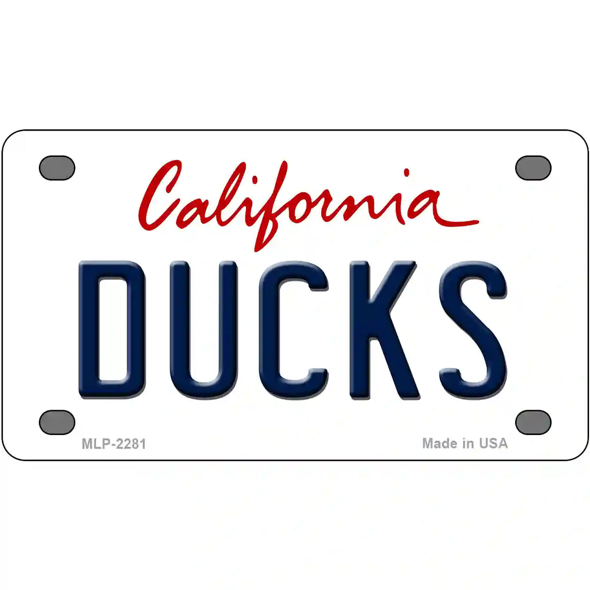 Ducks California Novelty State Metal License Plate 4" x 2.2" (MLP)