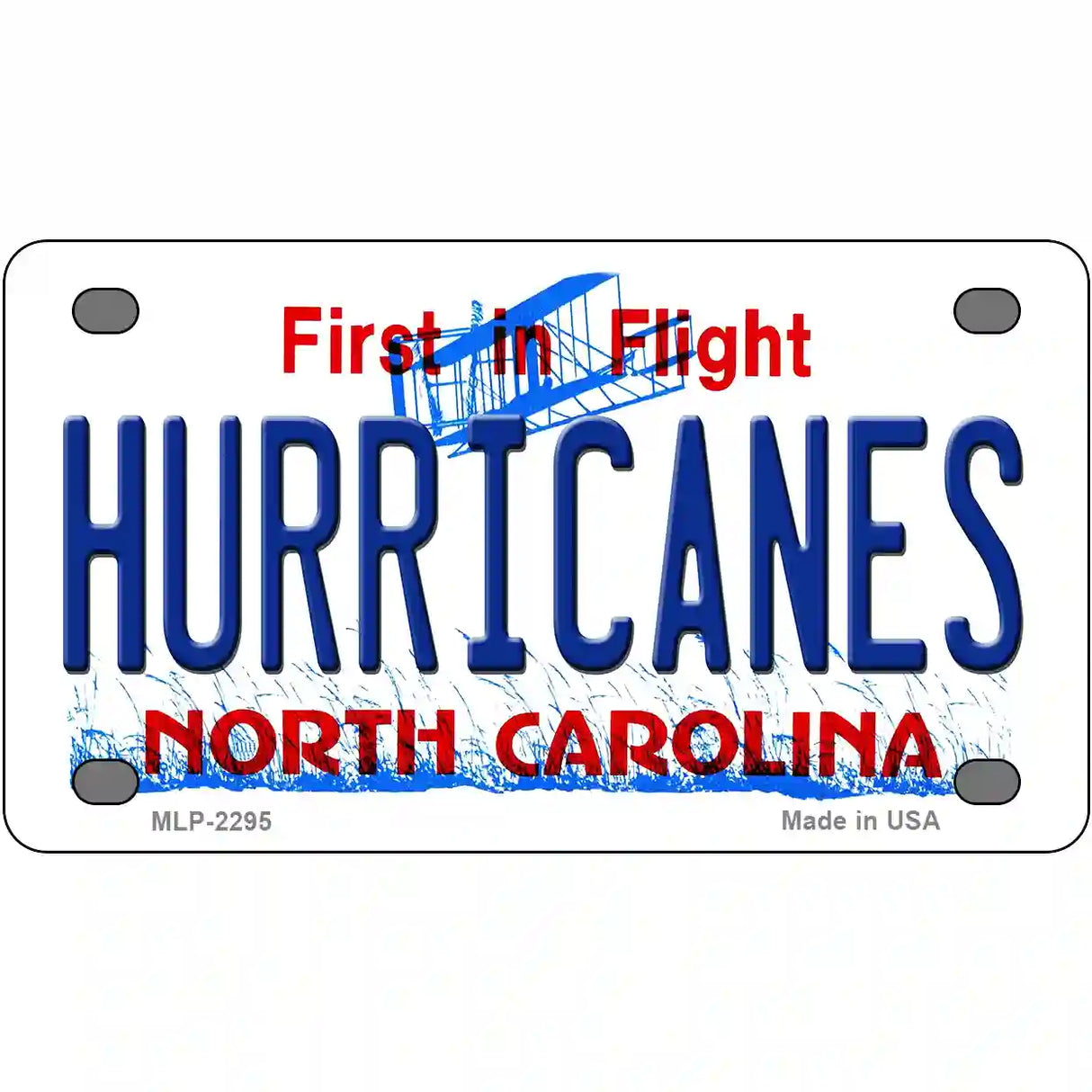 Hurricanes North Carolina Novelty State Metal License Plate 4" x 2.2" (MLP)