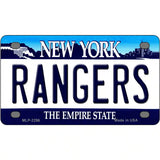 Rangers New York State Metal License Plate 4" x 2.2" (MLP)