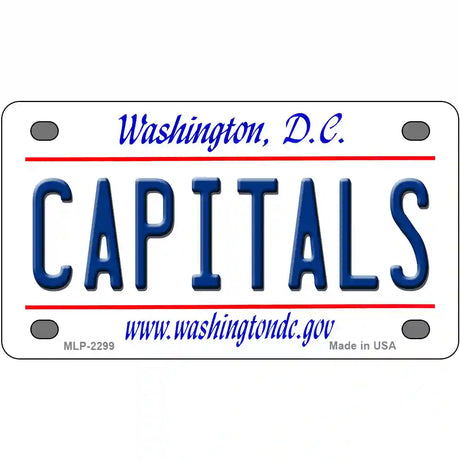 Capitals Washington DC Novelty State Metal License Plate 4" x 2.2" (MLP)