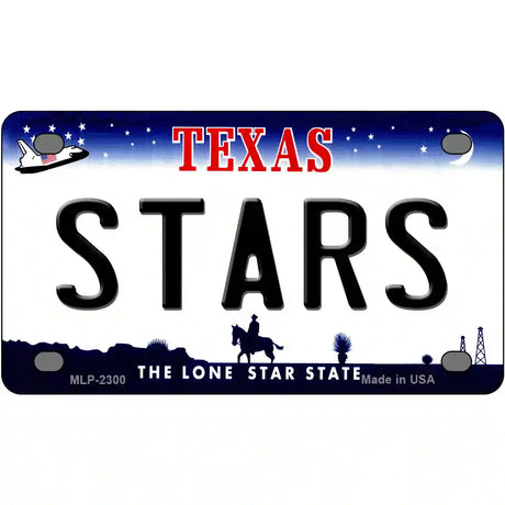 Stars Texas Novelty State Metal License Plate 4" x 2.2" (MLP)