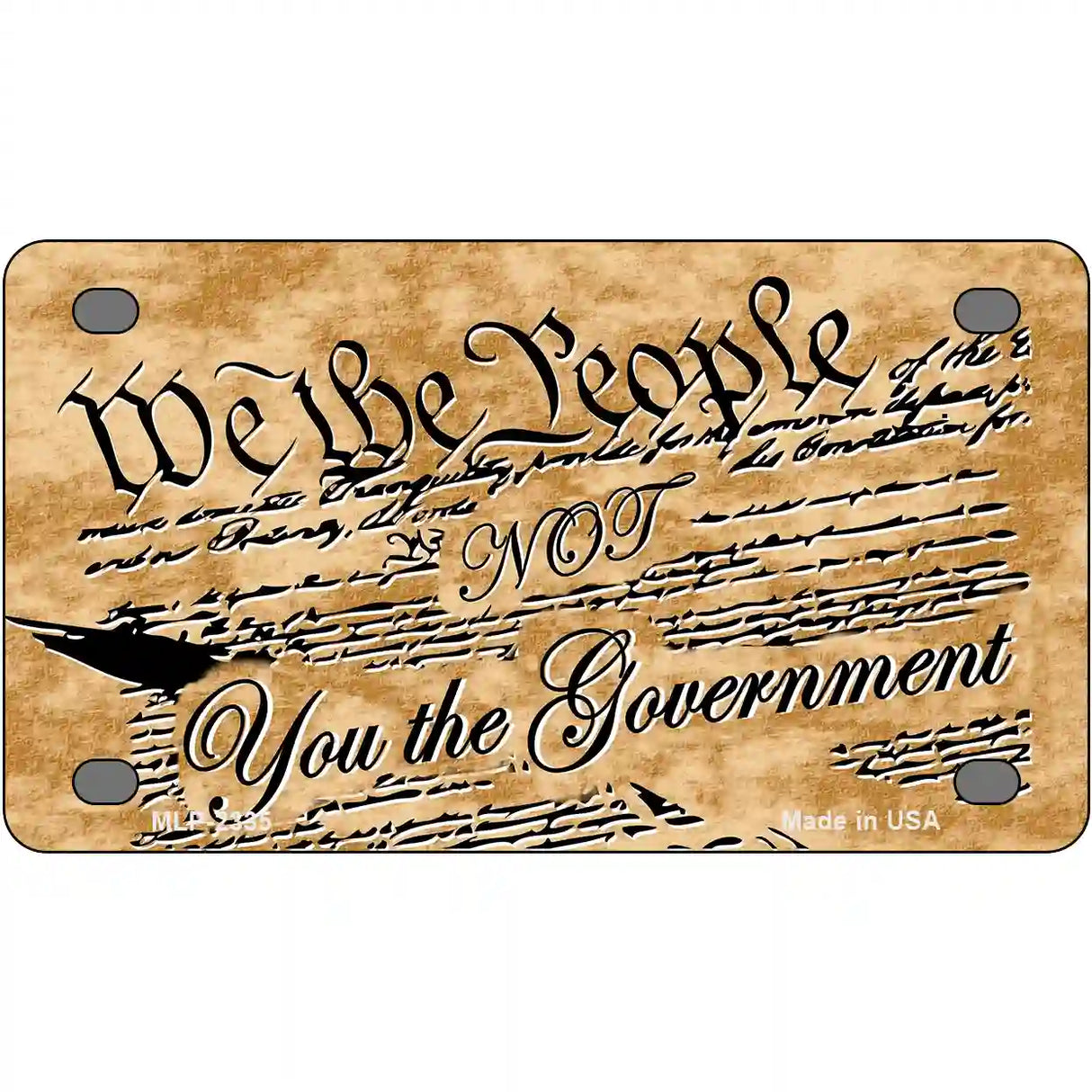 We The People Metal Novelty License Plate 4" x 2.2" (MLP)