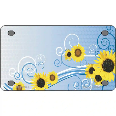 Sunflowers Metal Novelty License Plate 4" x 2.2" (MLP)