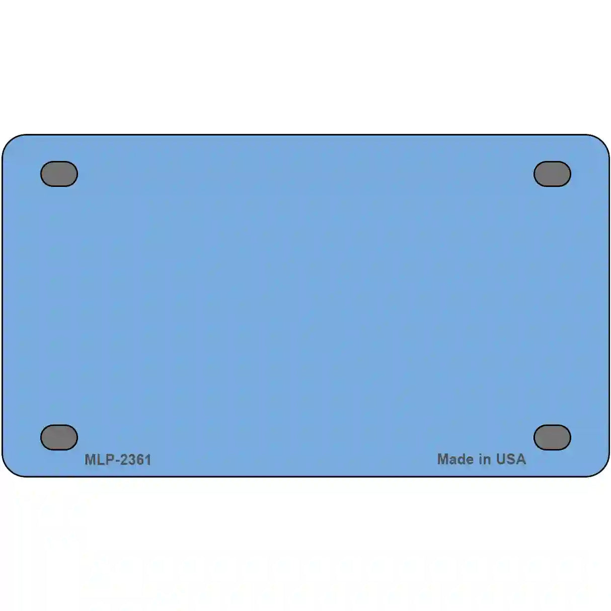 Baby Blue Solid Metal Novelty License Plate 4" x 2.2" (MLP)