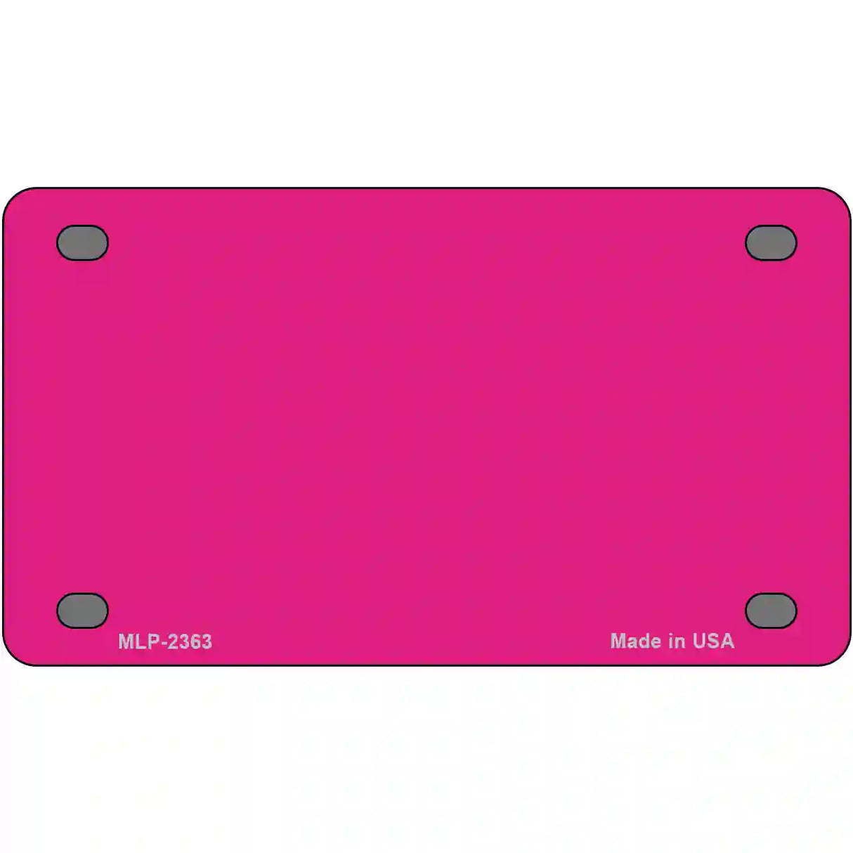 Pink Solid Metal Novelty License Plate 4" x 2.2" (MLP)