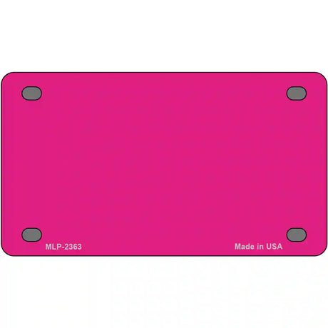 Pink Solid Metal Novelty License Plate 4" x 2.2" (MLP)