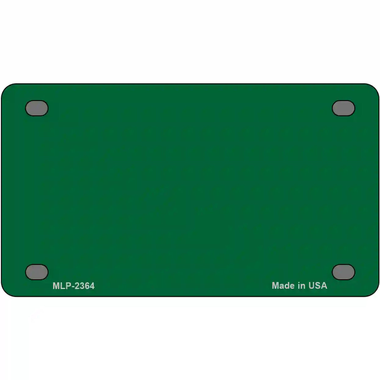 Green Solid Metal Novelty License Plate 4" x 2.2" (MLP)