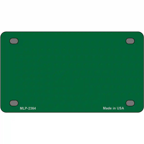 Green Solid Metal Novelty License Plate 4" x 2.2" (MLP)