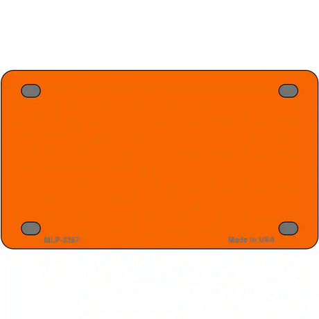 Orange Solid Metal Novelty License Plate 4" x 2.2" (MLP)