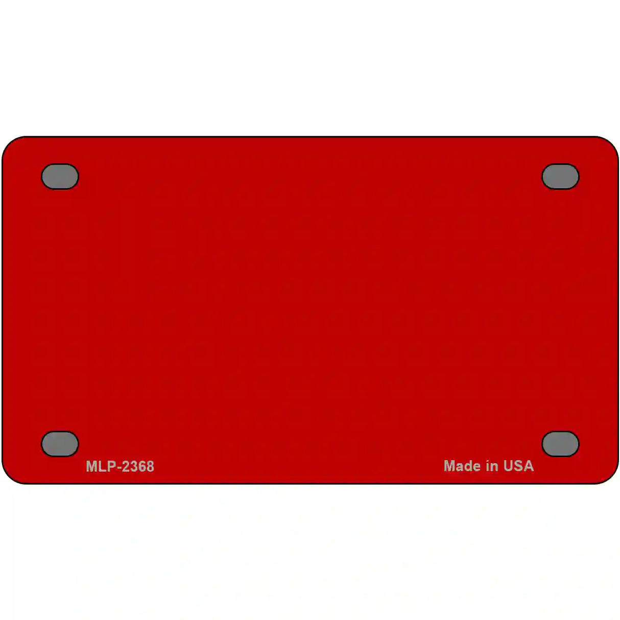 Red Solid Metal Novelty License Plate 4" x 2.2" (MLP)