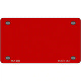 Red Solid Metal Novelty License Plate 4" x 2.2" (MLP)