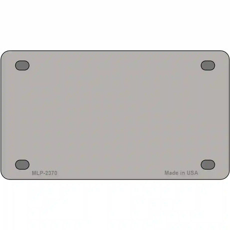 Gray Solid Metal Novelty License Plate 4" x 2.2" (MLP)