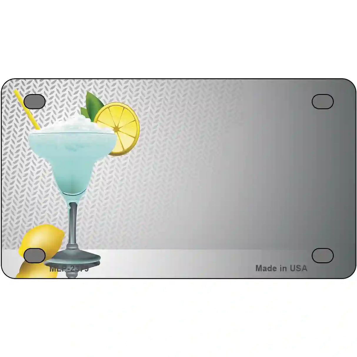 Margarita Time Offset Metal Novelty License Plate 4" x 2.2" (MLP)