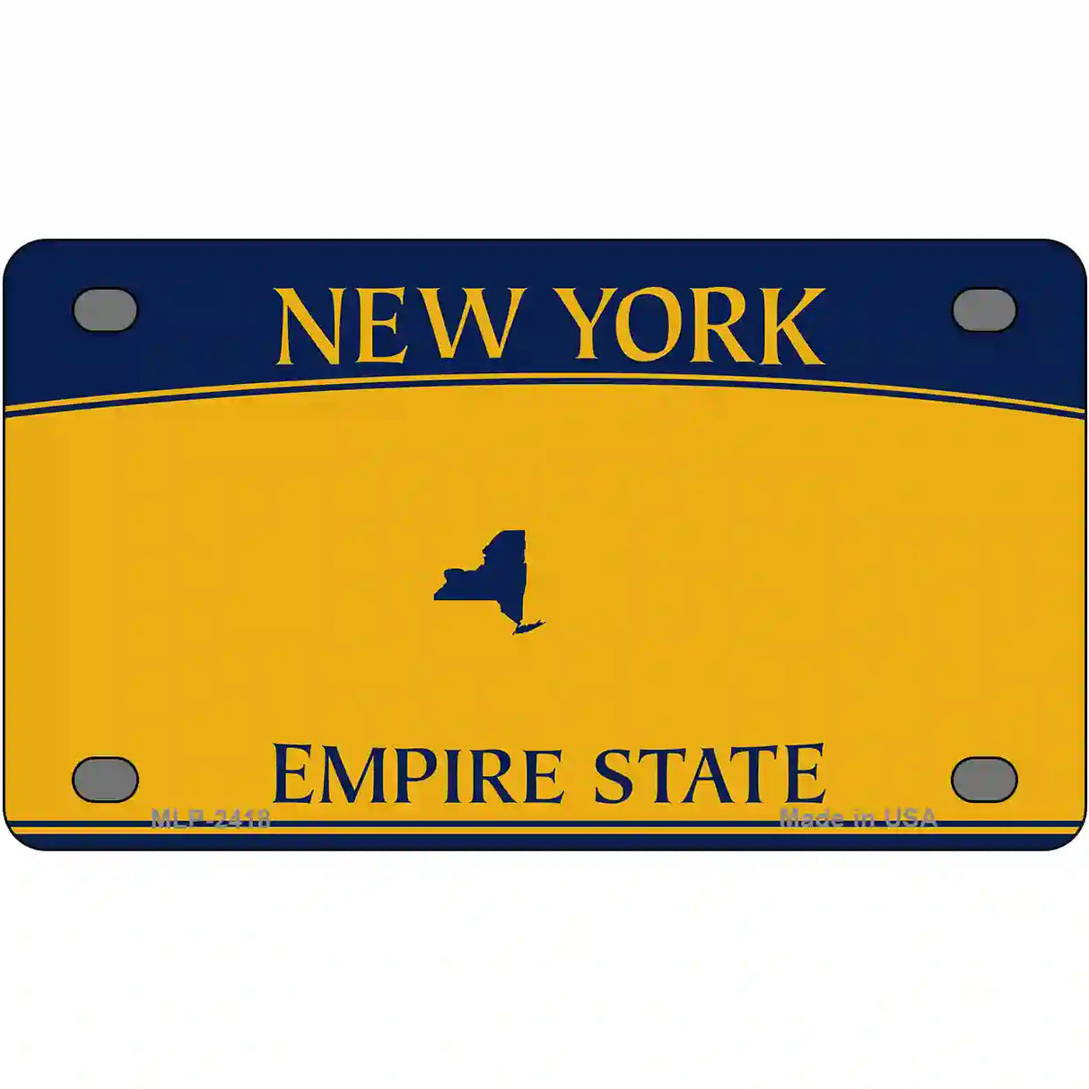 New York State Blanks Metal Novelty License Plate 4" x 2.2" (MLP)