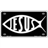 Jesus Fish Metal Vanity Novelty License Plate 4" x 2.2" (MLP)