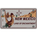 Roadrunner Gray New Mexico Metal Novelty License Plate 4" x 2.2" (MLP)