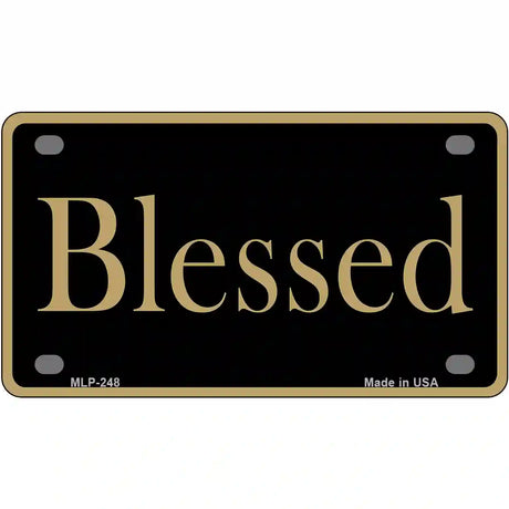 Blessed Metal Novelty License Plate 4" x 2.2" (MLP)