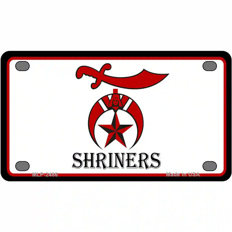 Shriners Logo Metal Novelty License Plate 4" x 2.2" (MLP)