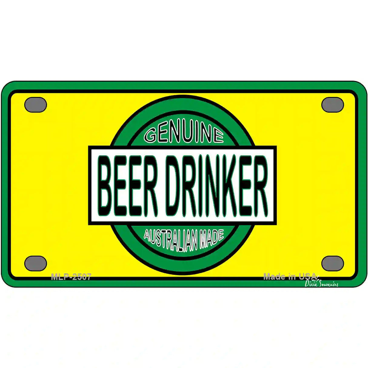 Beer Metal Novelty License Plate 4" x 2.2" (MLP)