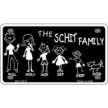 The Schit Family Metal Novelty License Plate 4" x 2.2" (MLP)