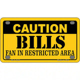 Caution Bills Metal Novelty License Plate 4" x 2.2" (MLP)