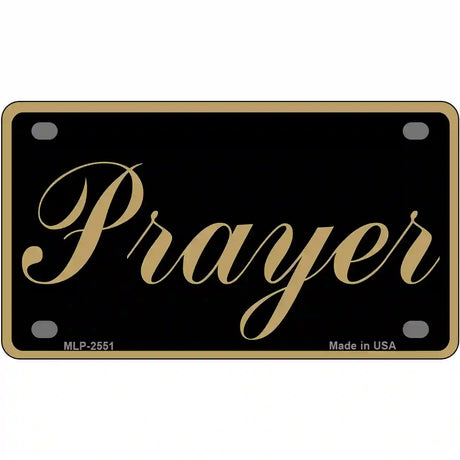 Prayer Metal Novelty License Plate 4" x 2.2" (MLP)