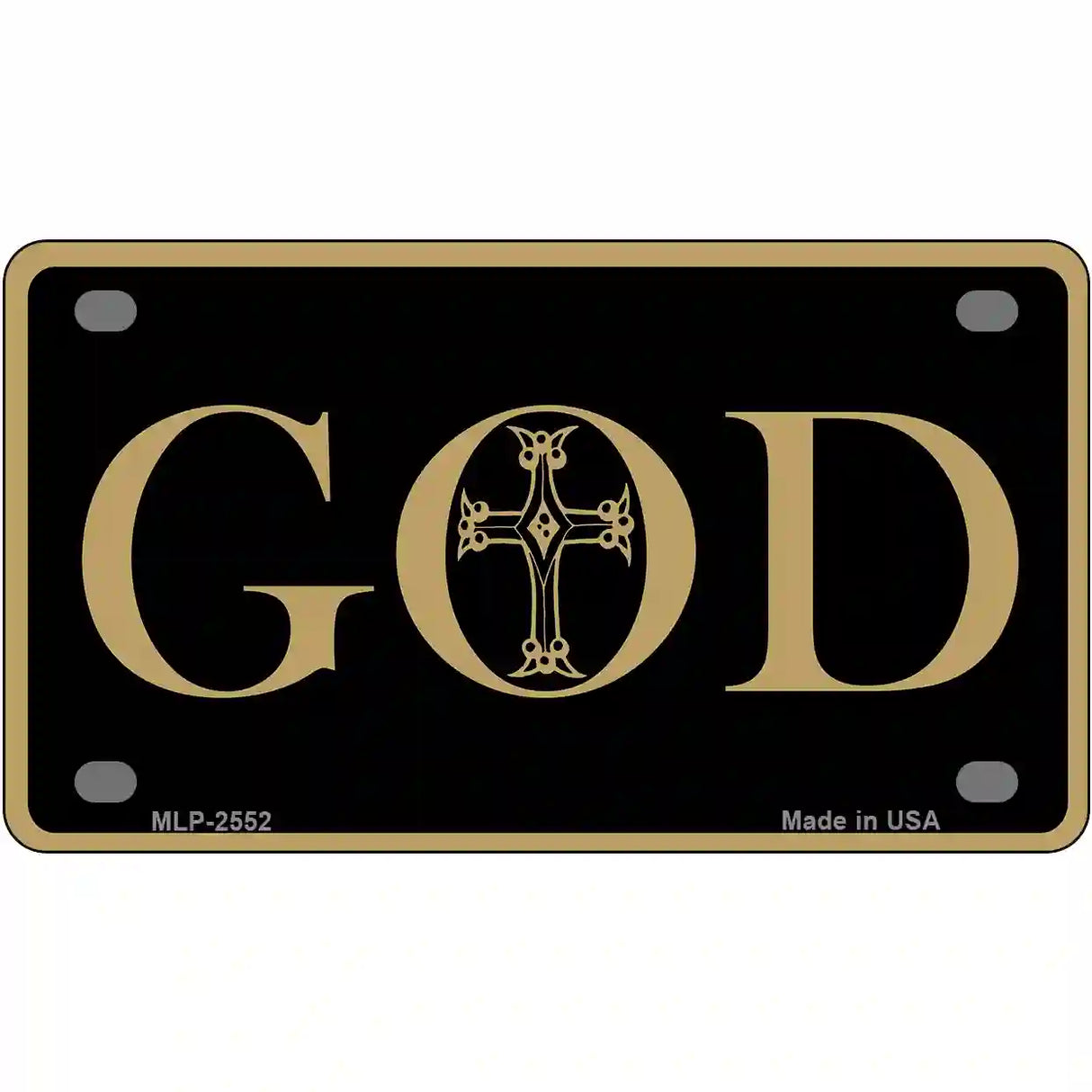 God Metal Novelty License Plate 4" x 2.2" (MLP)