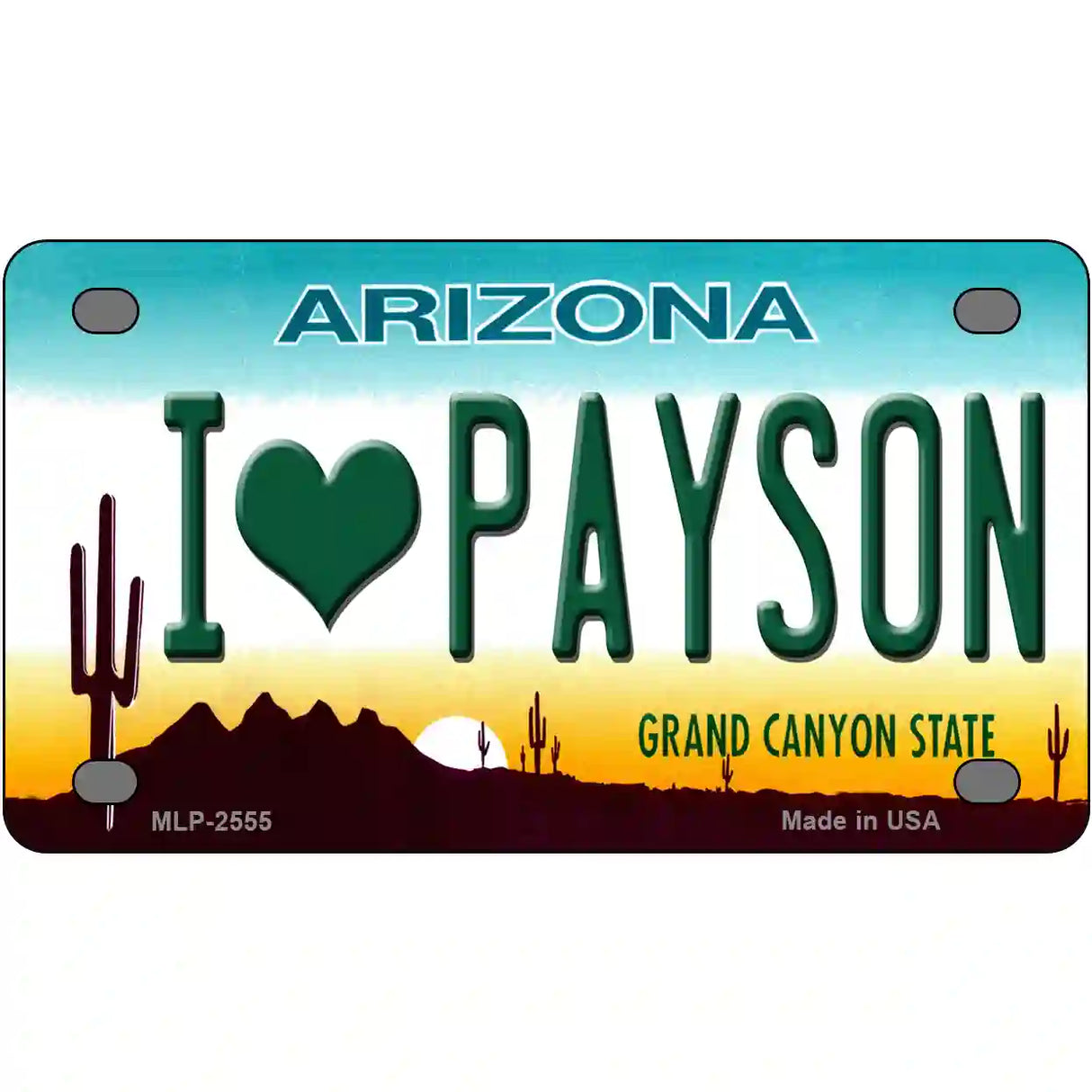 I Love Payson Arizona Metal Novelty License Plate 4" x 2.2" (MLP)