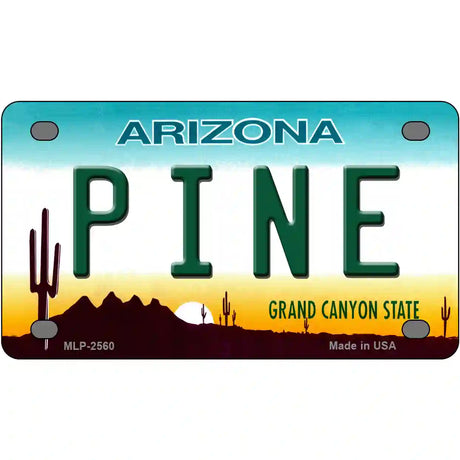 Pine Arizona Metal Novelty License Plate 4" x 2.2" (MLP)